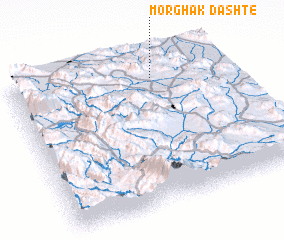 3d view of Dasht-e Morghak